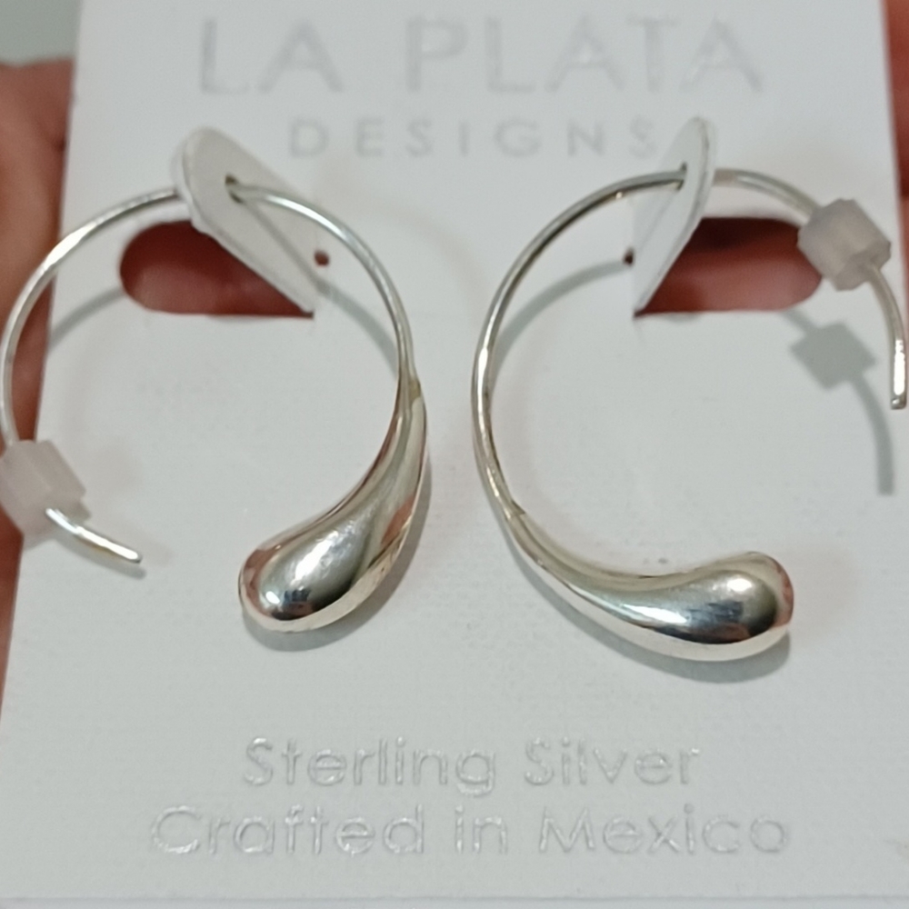 LA PLATA 925 STERLING SILVER TRIBAL SWIRL HAMMERED